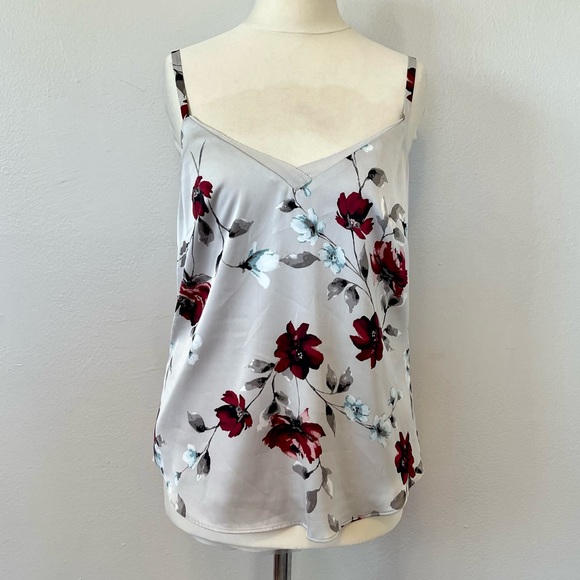 White House Black Market Tops - WHBM Satin Floral Tank Top